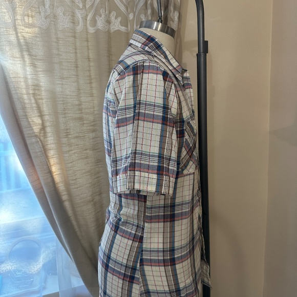 Vintage Rainbow Plaid Short Sleeve Shirt - Gender Neutral M/L - Picture 3 of 7